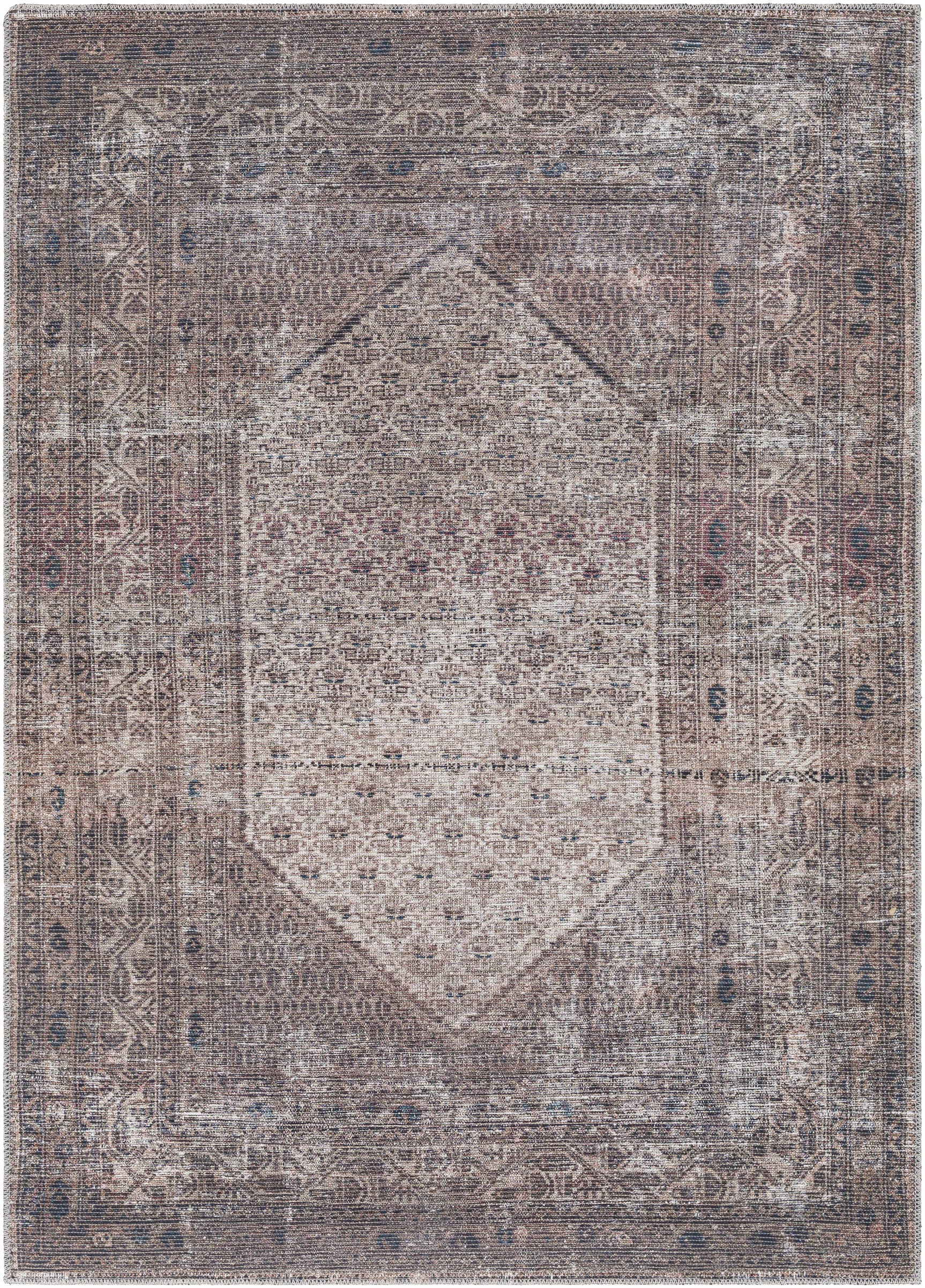 Tan Ormstown Distressed Washable Area Rug - Clearance - Ornate Home