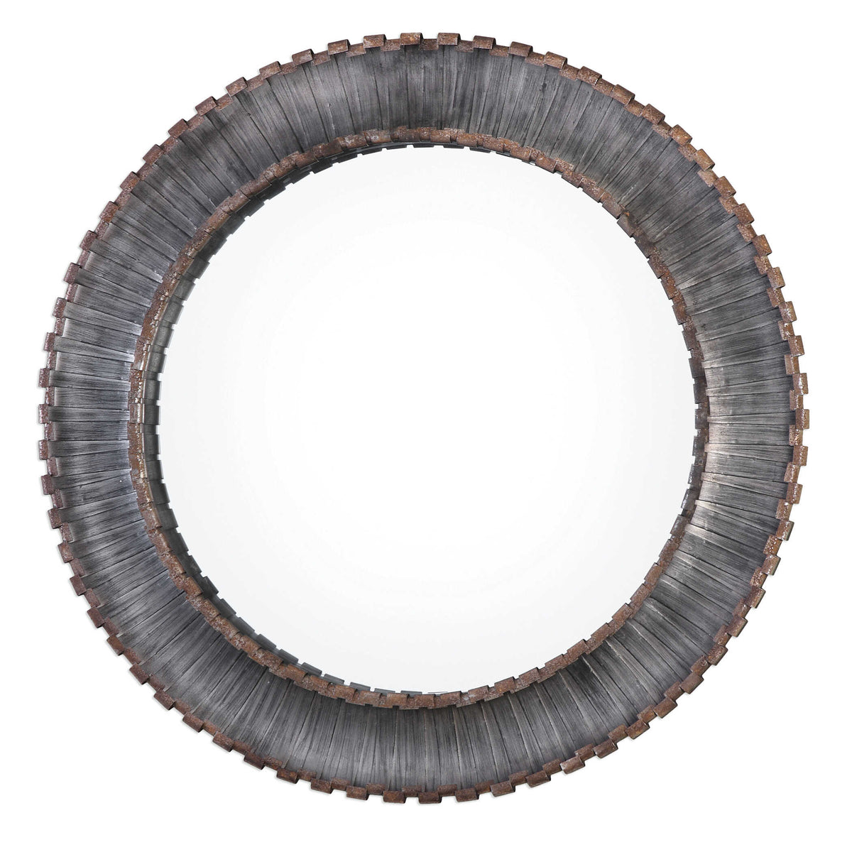 Tanaina Silver Round Mirror - Ornate Home