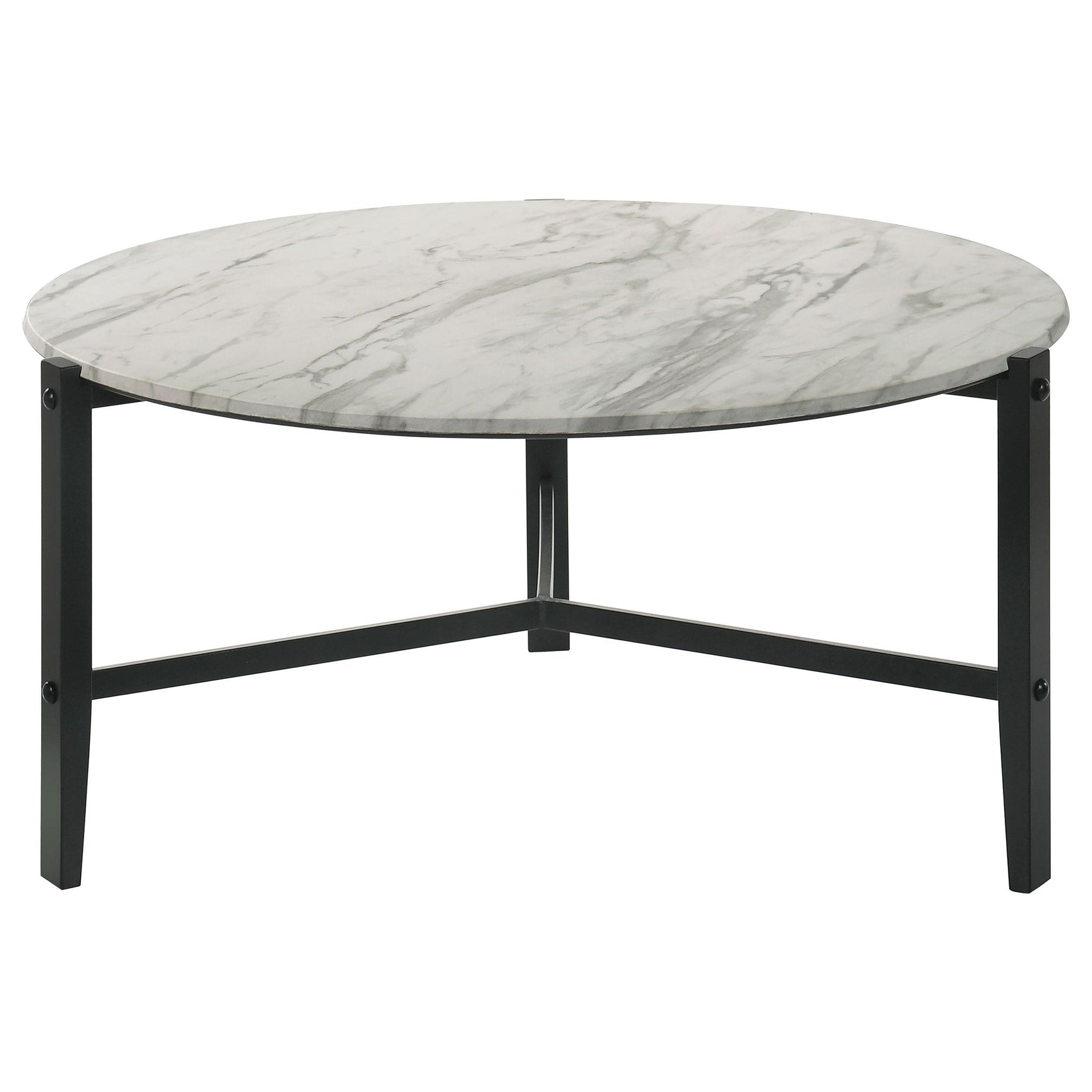 Tandi White 3-piece Faux Marble Coffee and End Table Set - Ornate Home