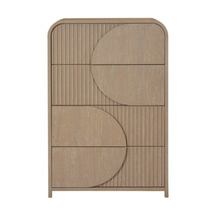 Tangentry Natural Queen 5 Piece Bedroom Set w/Chest - Ornate Home