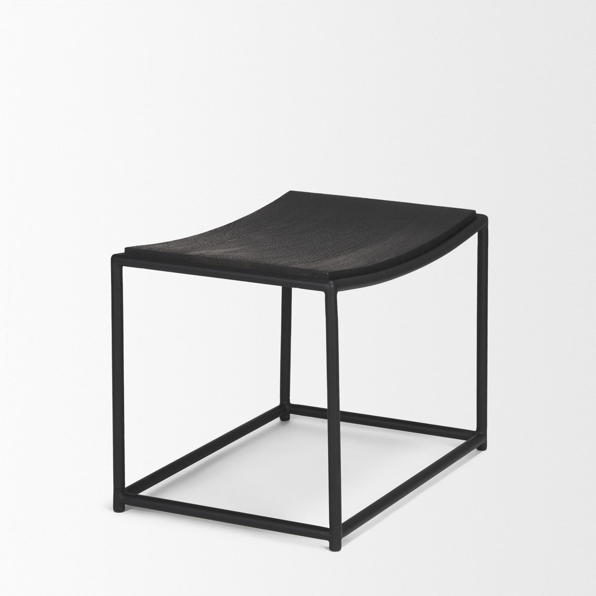 Taniel Black Textured Wood Metal Stool - Ornate Home