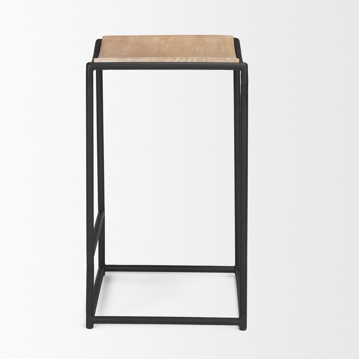 Taniel Light Brown/Black Wood Metal Counter Stool