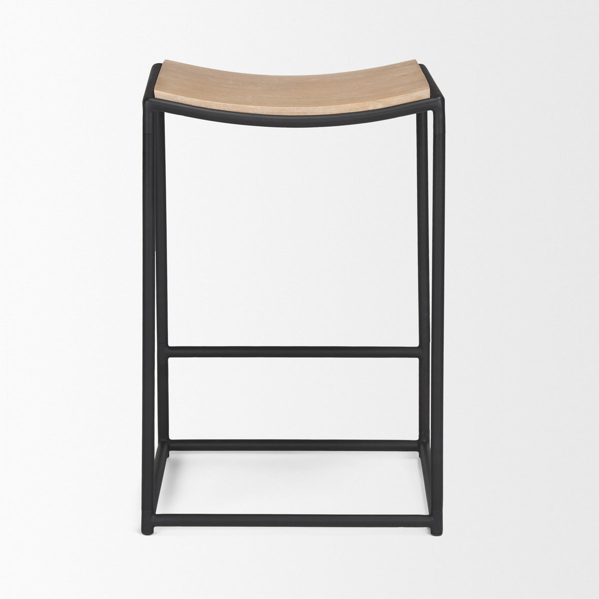 Taniel Light Brown/Black Wood Metal Counter Stool