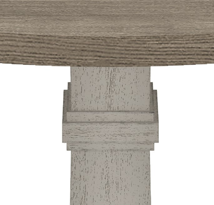Tannen White/Gray 59" 5-Piece Round Dining Set - Ornate Home