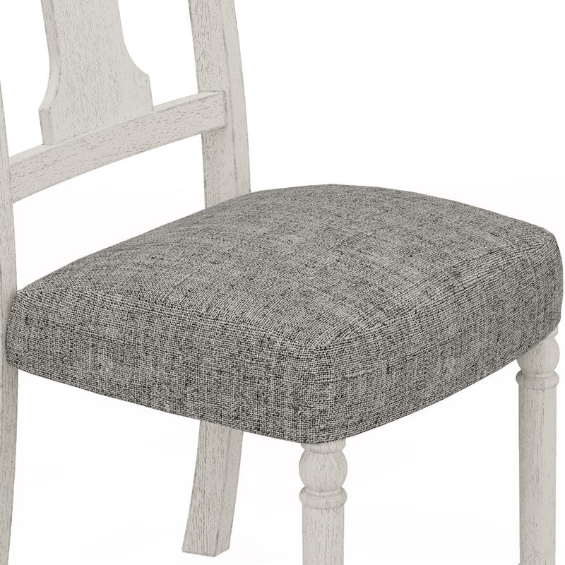 Tannen White/Gray 59" 5-Piece Round Dining Set - Ornate Home