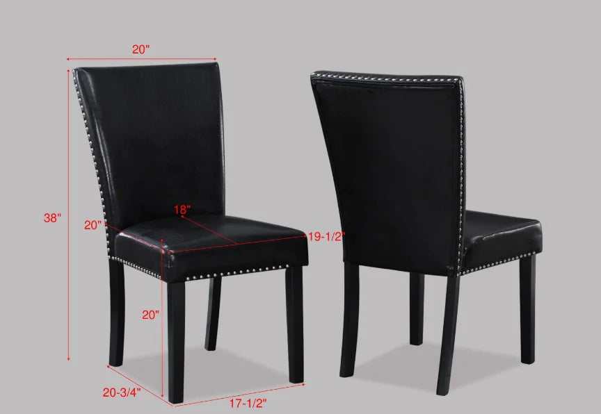 Tanner Black Dining Room Side Chair (Set of 2) - Ornate Home