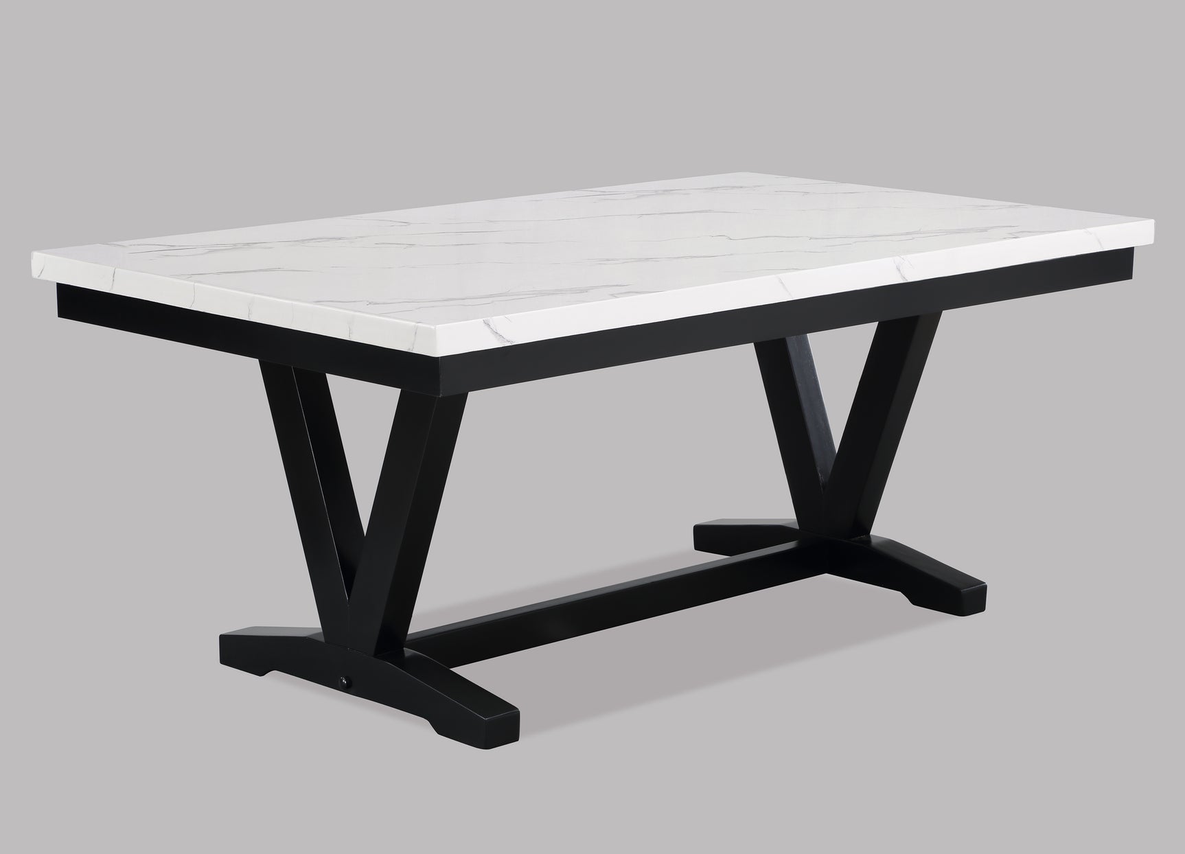 Tanner Black/White Faux Marble Top Dining Set - Ornate Home