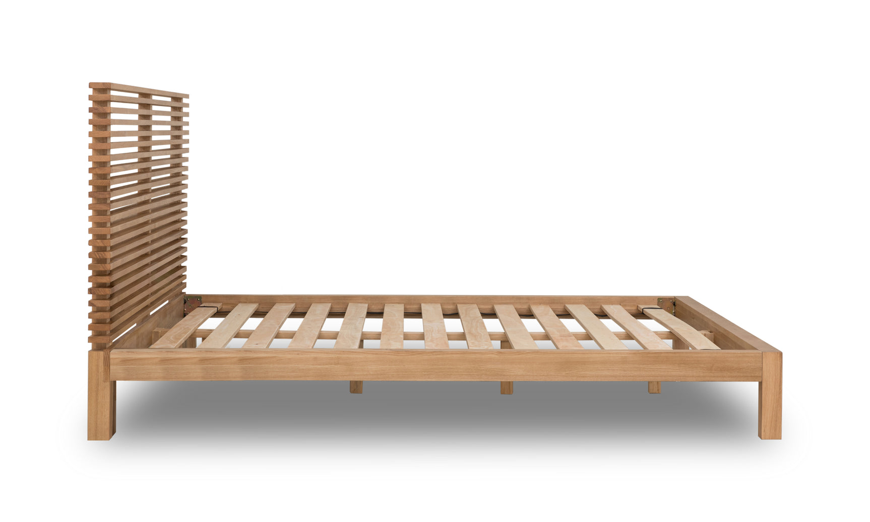 Tanner Solid Ash Eastern King Platform Bed in Flaxen - Ornate Home