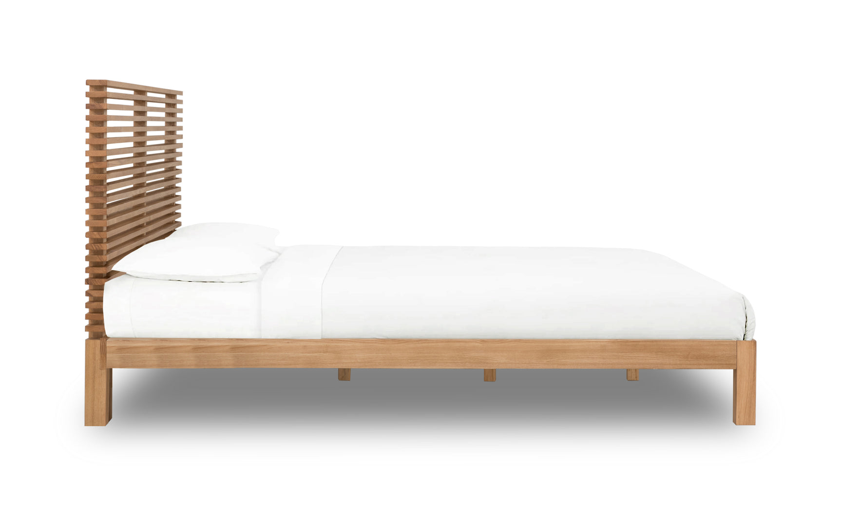 Tanner Solid Ash Full Platform Bed in Flaxen - Ornate Home