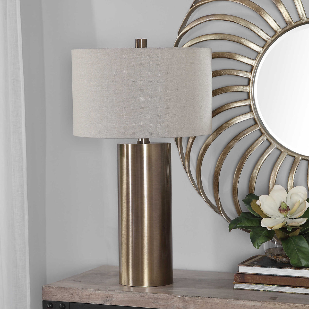 Taria Brushed Brass Table Lamp - Ornate Home