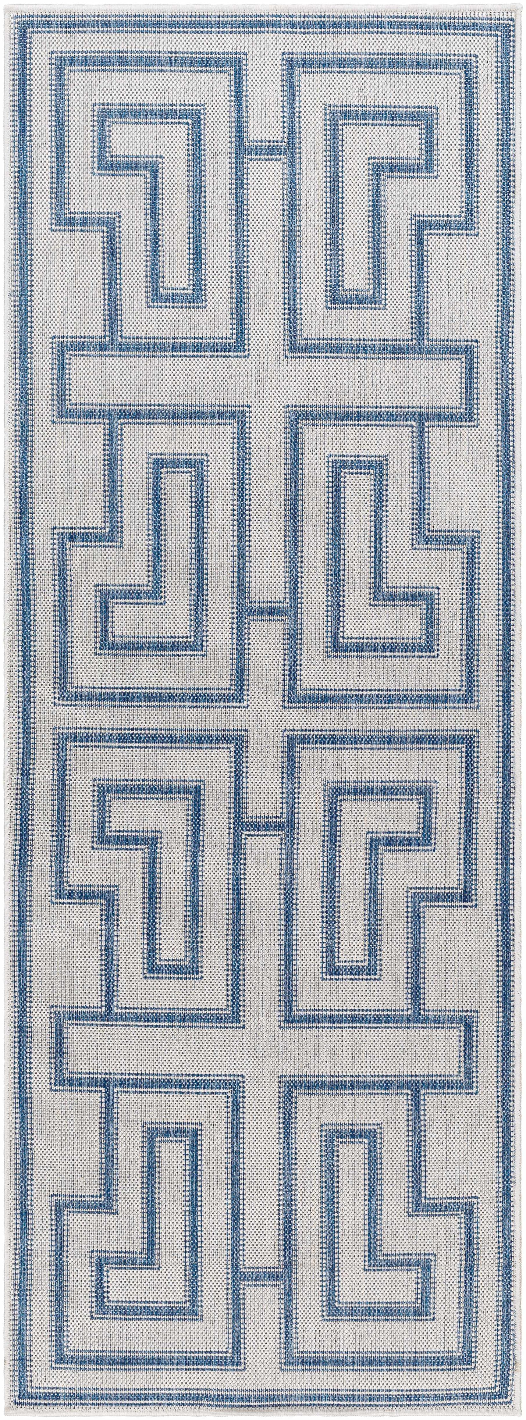 Taro Blue & Gray Outdoor Area Rug - Clearance - Ornate Home