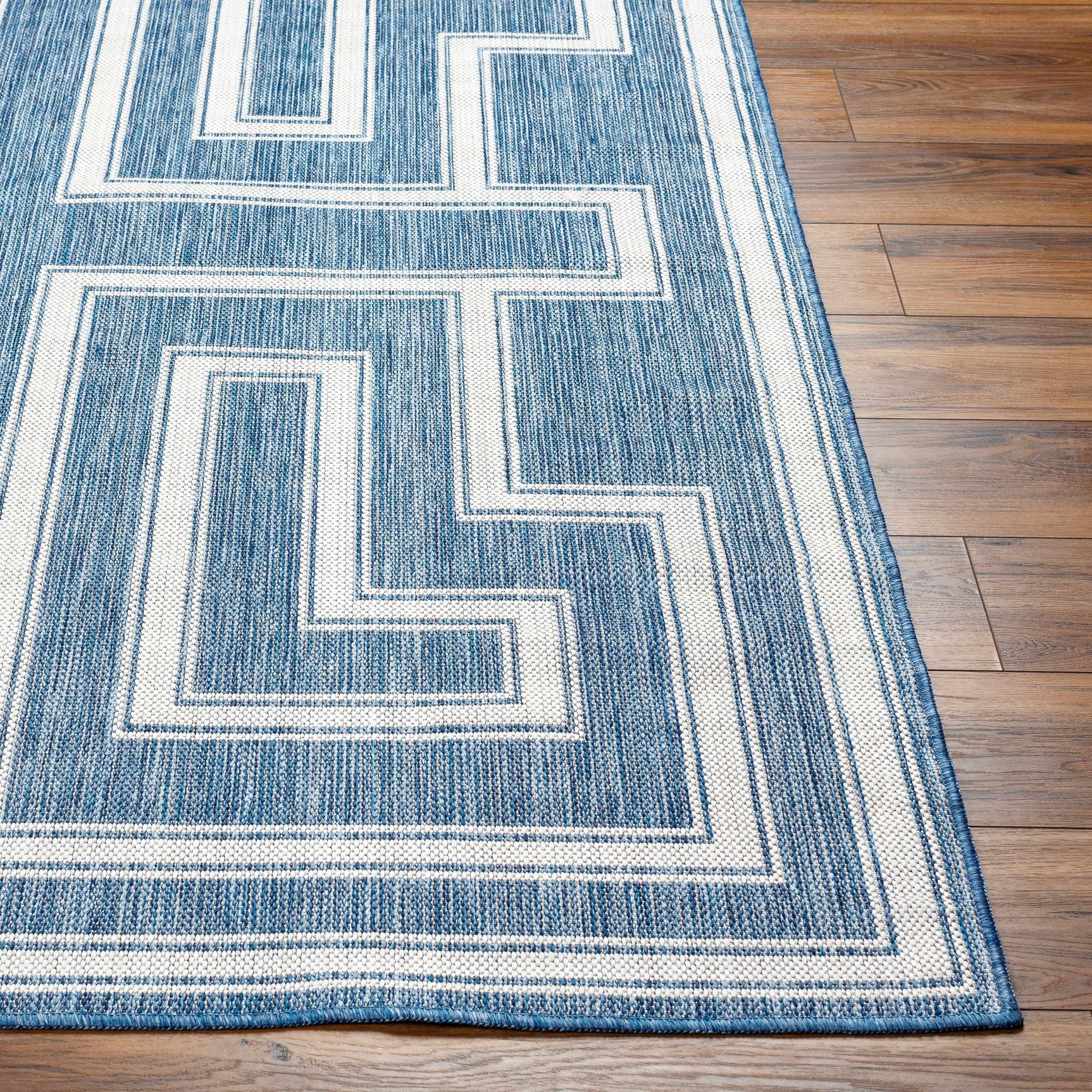 Taro Blue Outdoor Area Rug - Clearance - Ornate Home