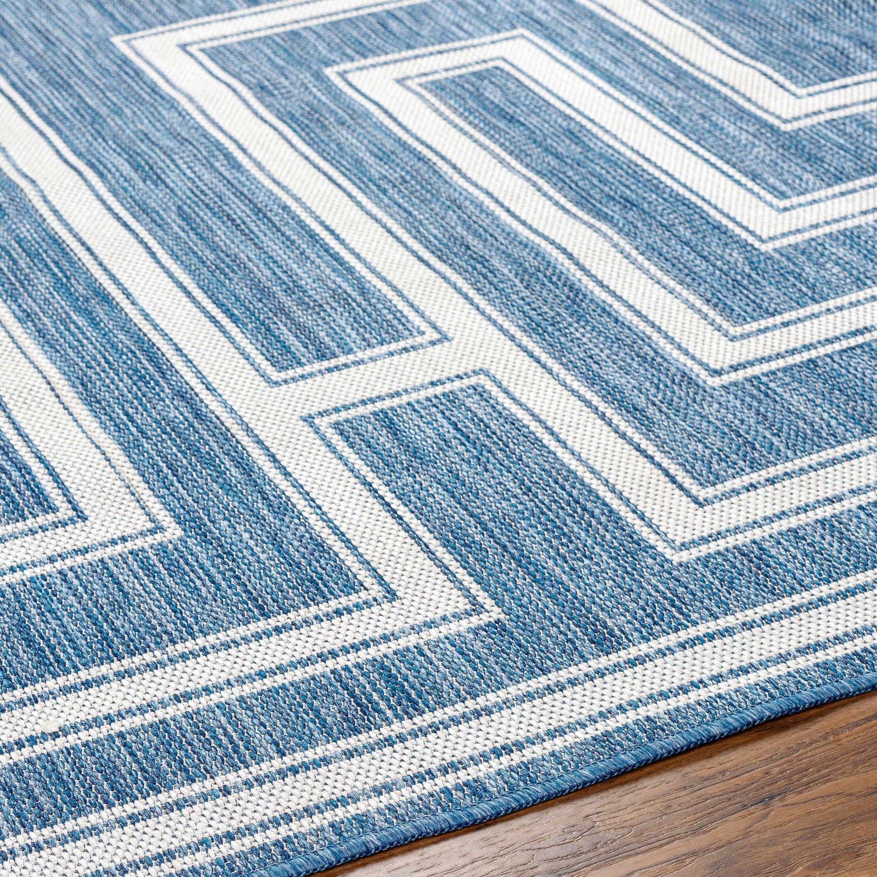 Taro Blue Outdoor Area Rug - Clearance - Ornate Home