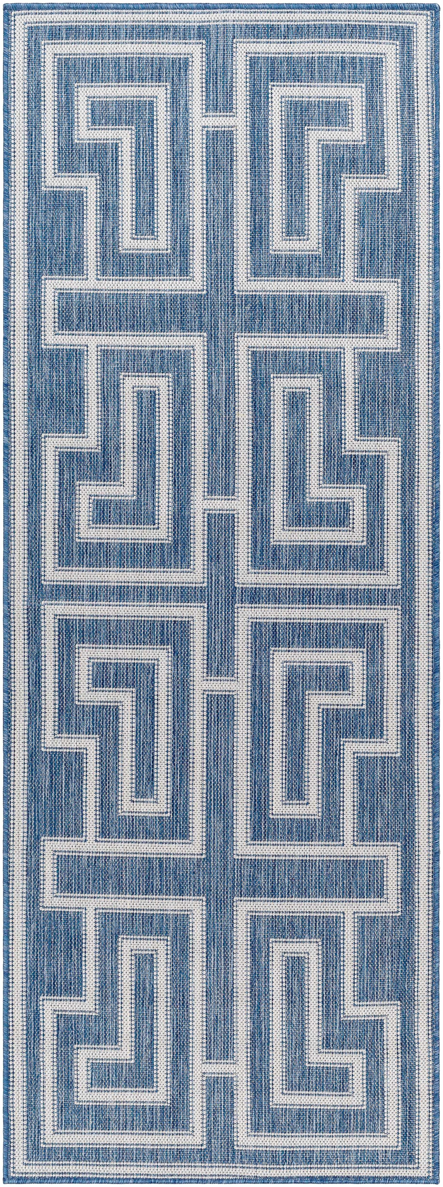 Taro Blue Outdoor Area Rug - Clearance - Ornate Home