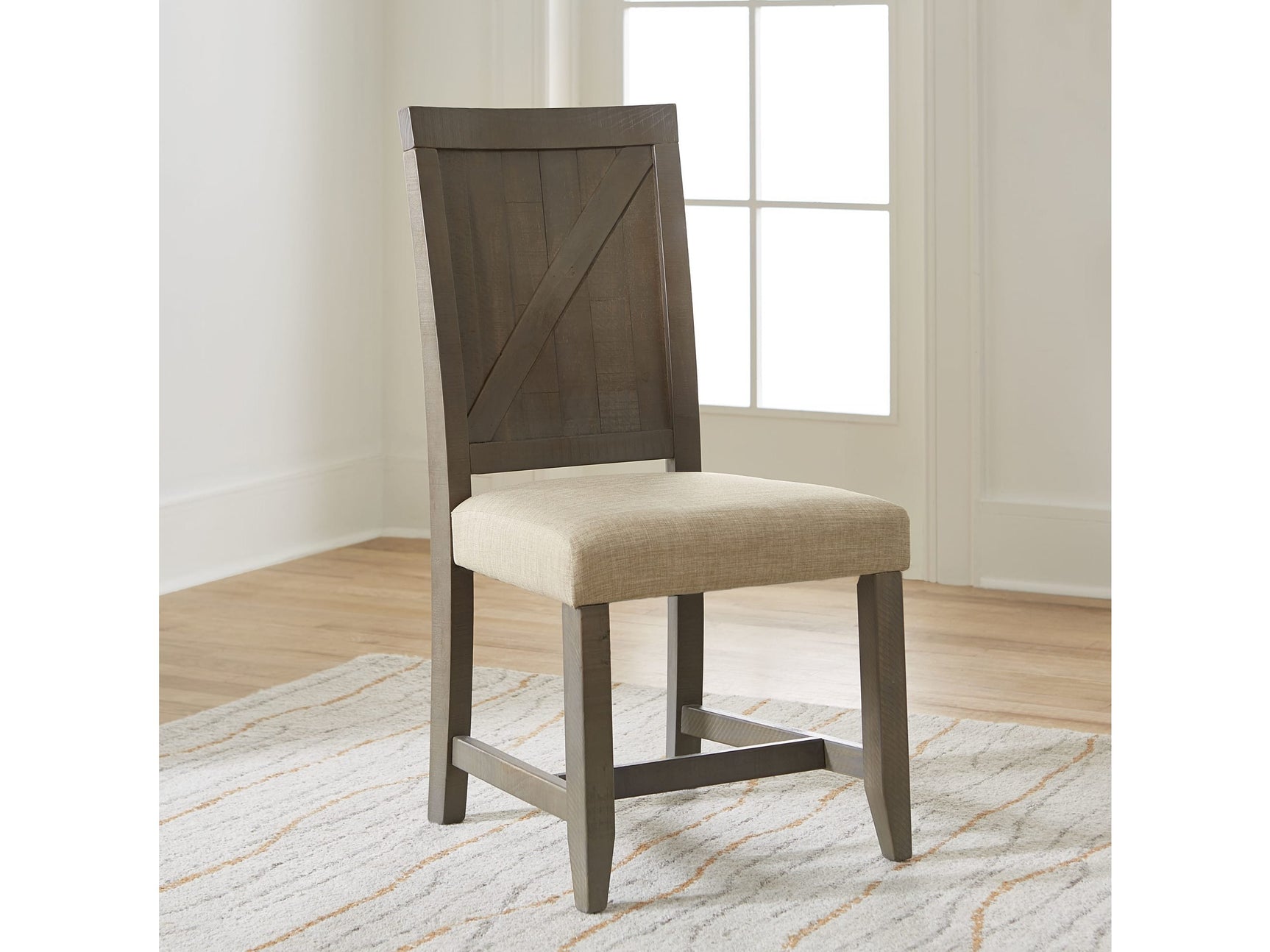 Taryn Rustic Grey Wood Chair - Ornate Home