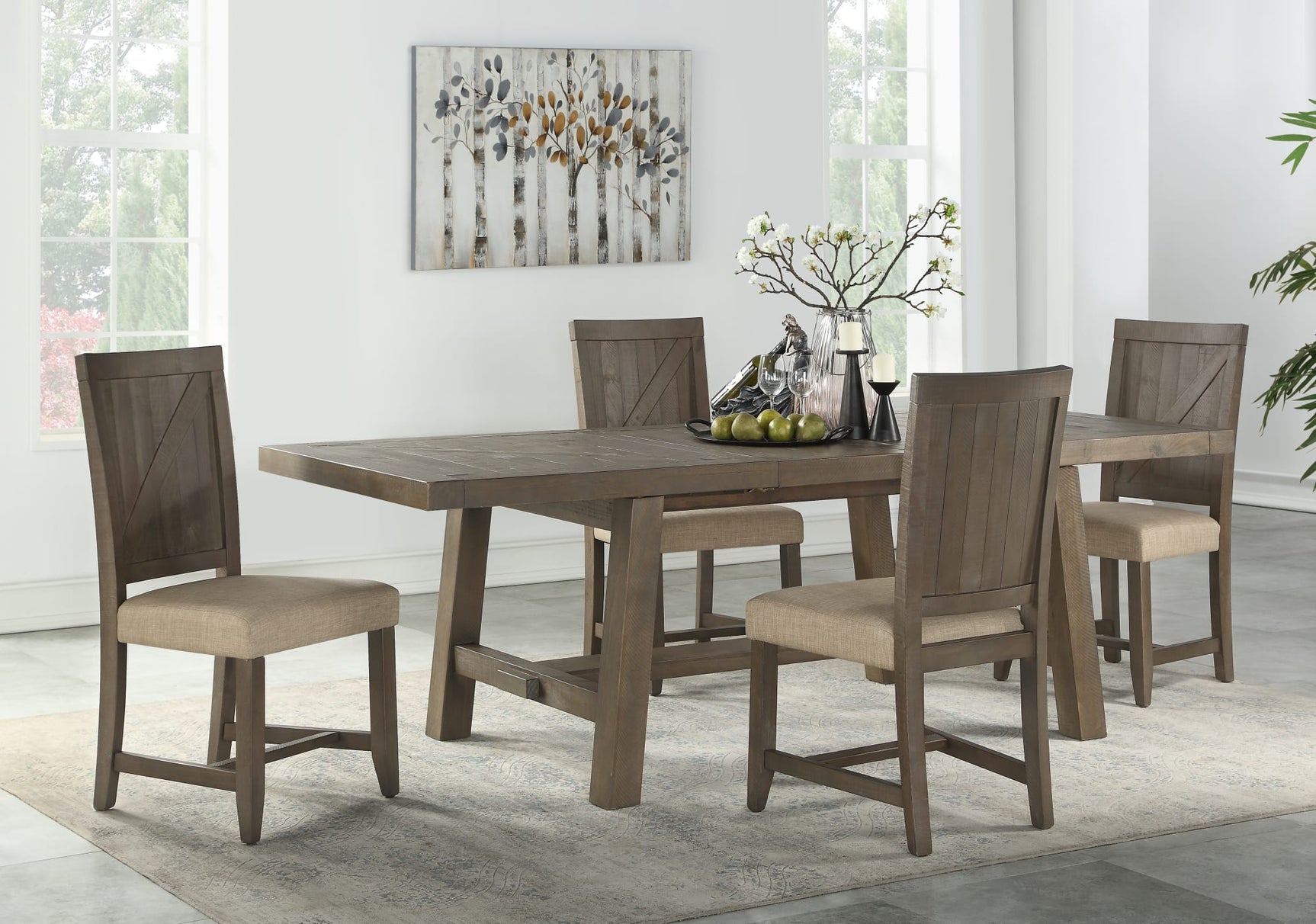 Taryn Rustic Grey Wood Chair - Ornate Home