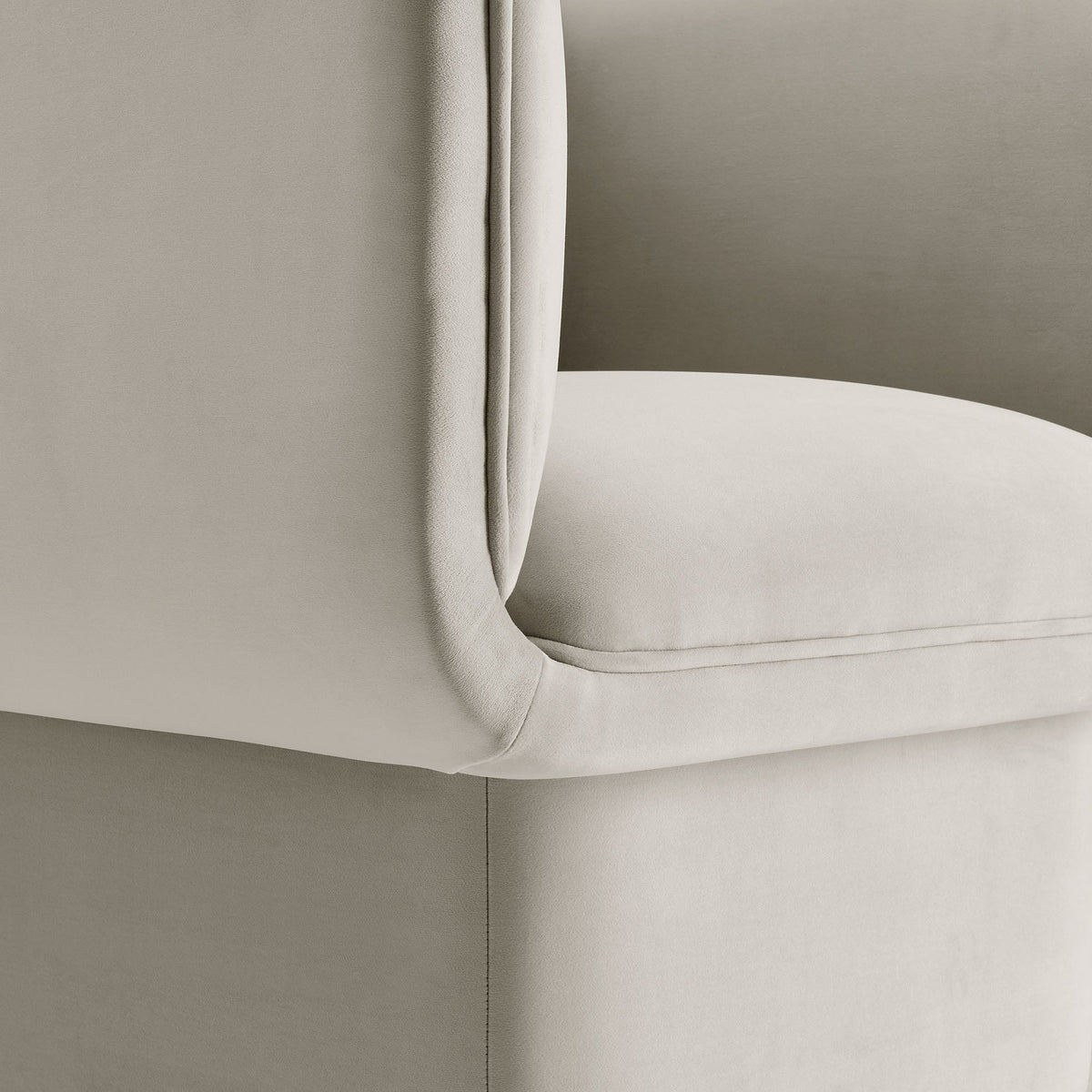 Tate Almond Performance Velvet Accent Chair - Ornate Home