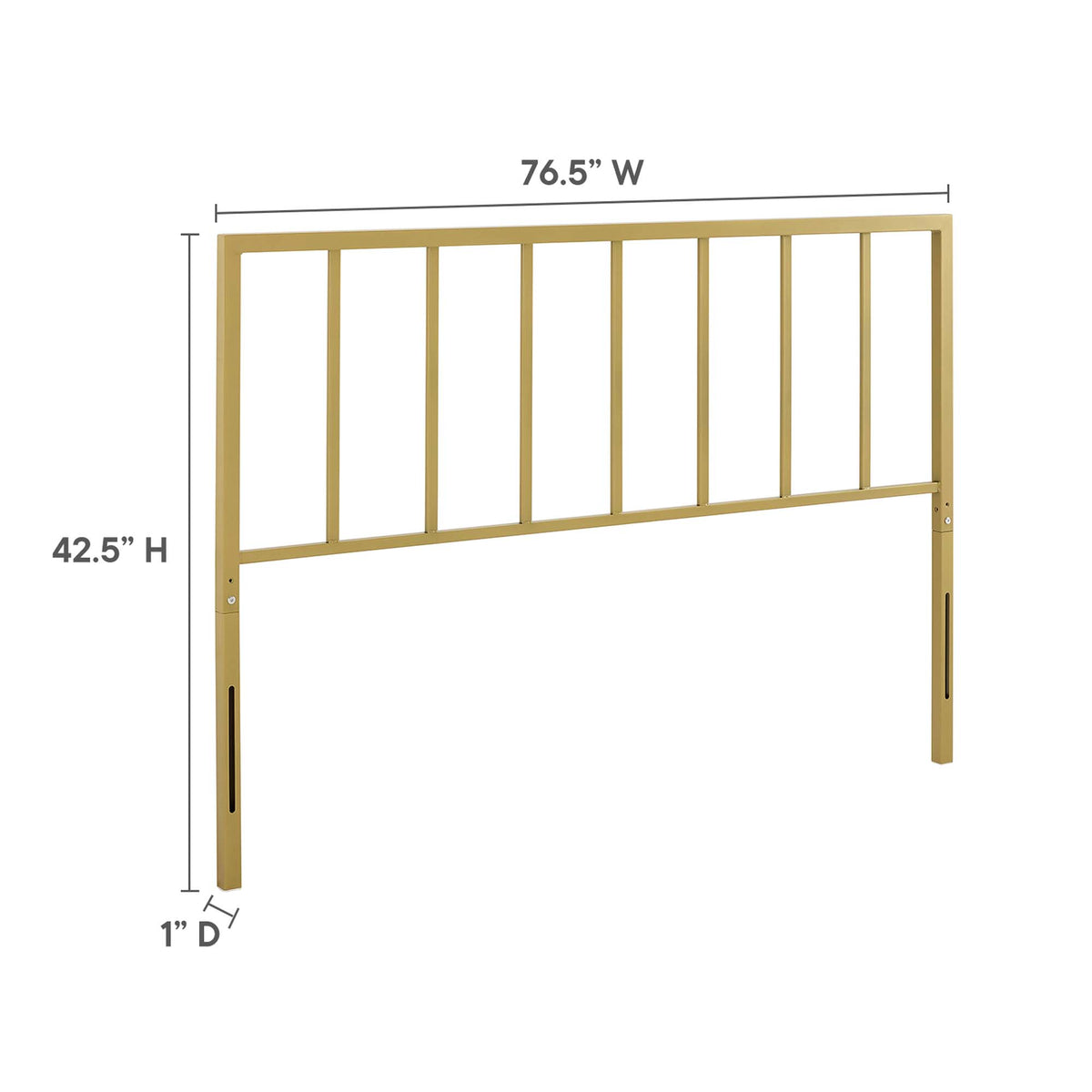 Tatum Gold Metal King Headboard - Ornate Home
