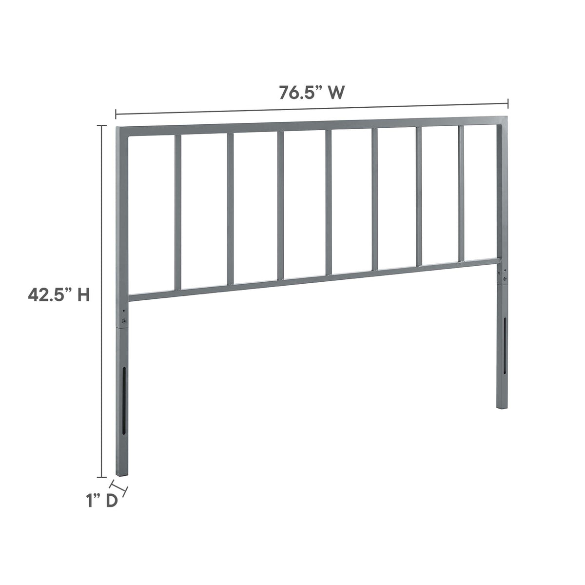 Tatum Gray Metal King Headboard - Ornate Home