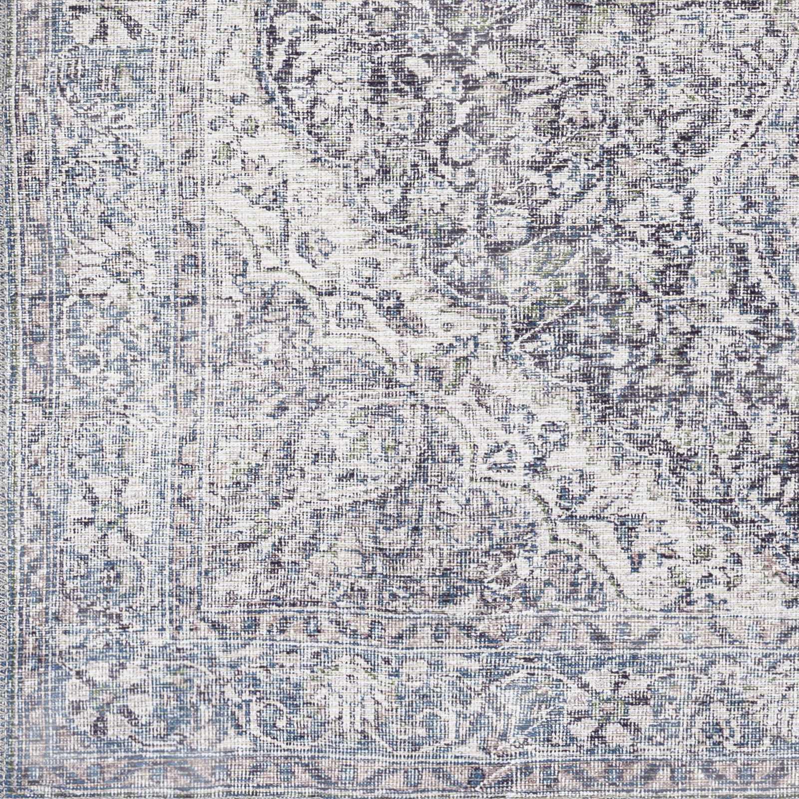 Tavas Blue Persian Style Washable Rug - Clearance - Ornate Home