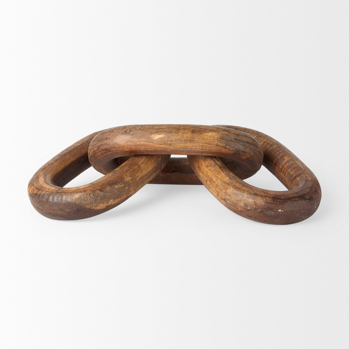 Tayla Medium Brown Large Wood Chain Link - Ornate Home