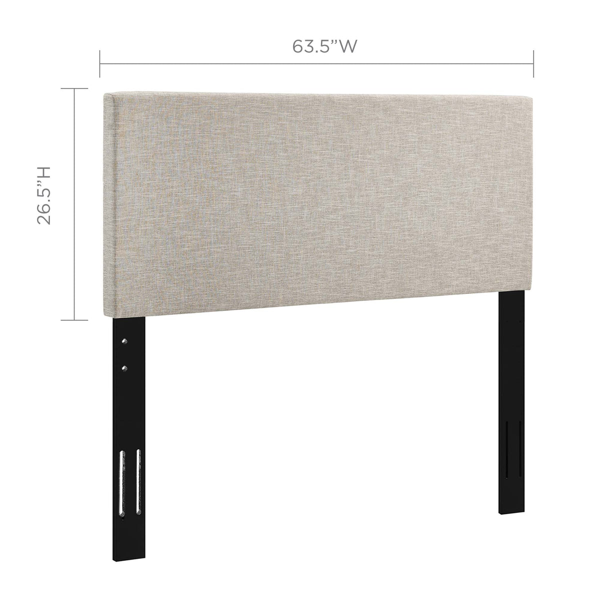 Taylor Beige Upholstered Linen Fabric Full / Queen Headboard - Ornate Home