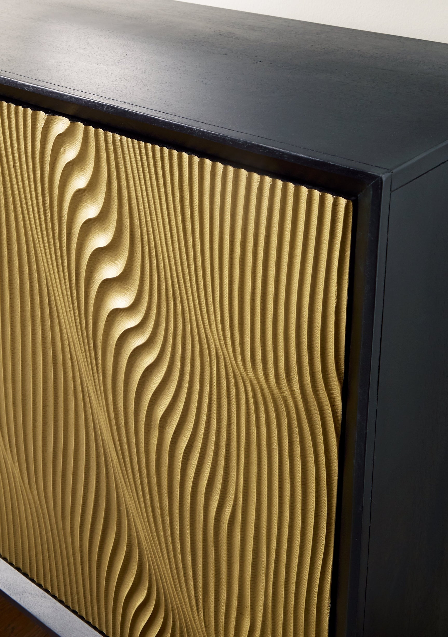 Tayner Black/Gold Finish Accent Cabinet (Online Special Price) - Ornate Home