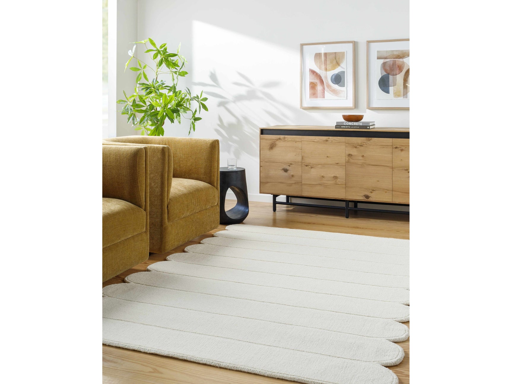 Tayte White Abstract Area Rug - Ornate Home