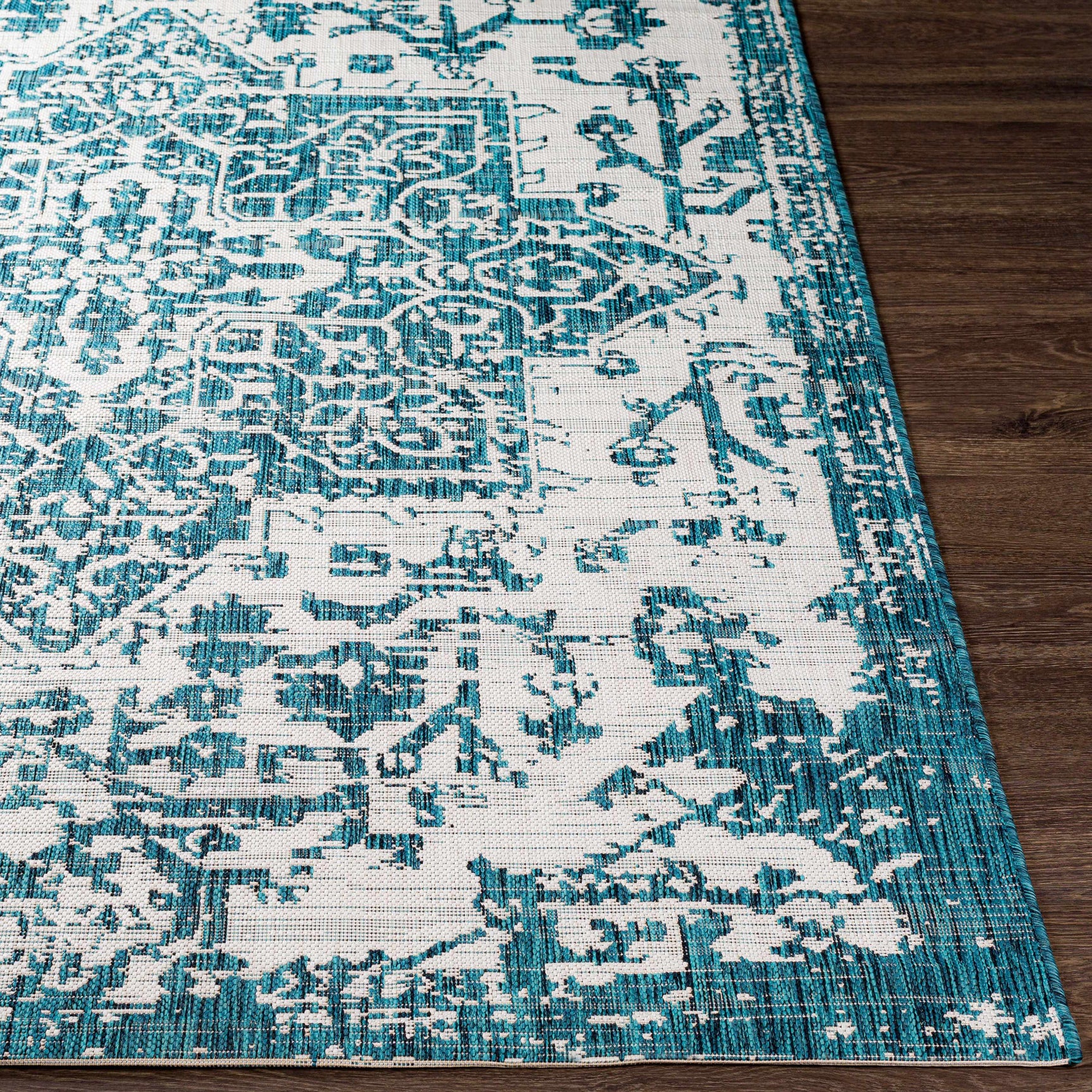 Teal Kilmacolm Indoor & Outdoor Area Rug - Clearance - Ornate Home