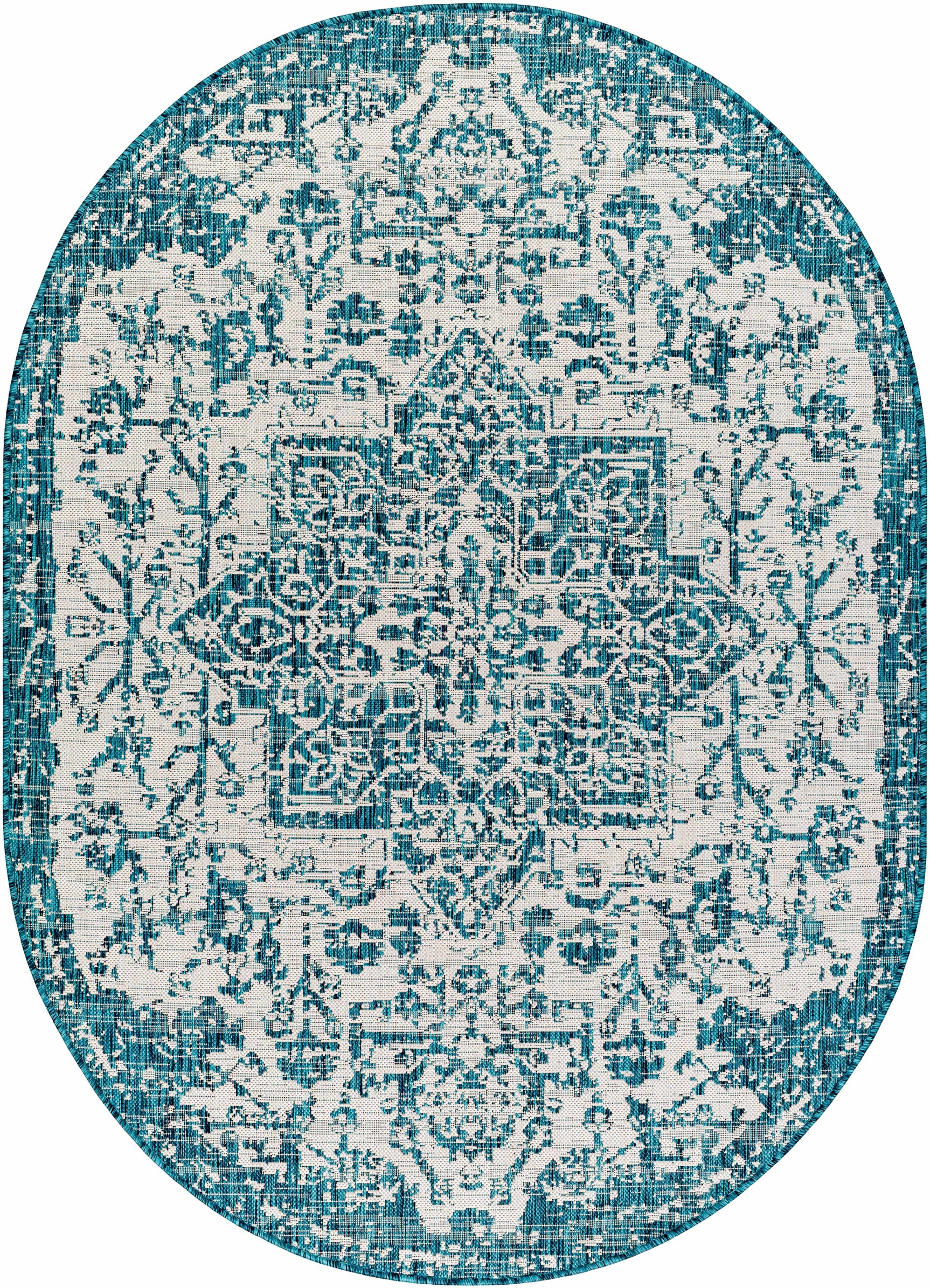 Teal Kilmacolm Indoor & Outdoor Area Rug - Clearance - Ornate Home