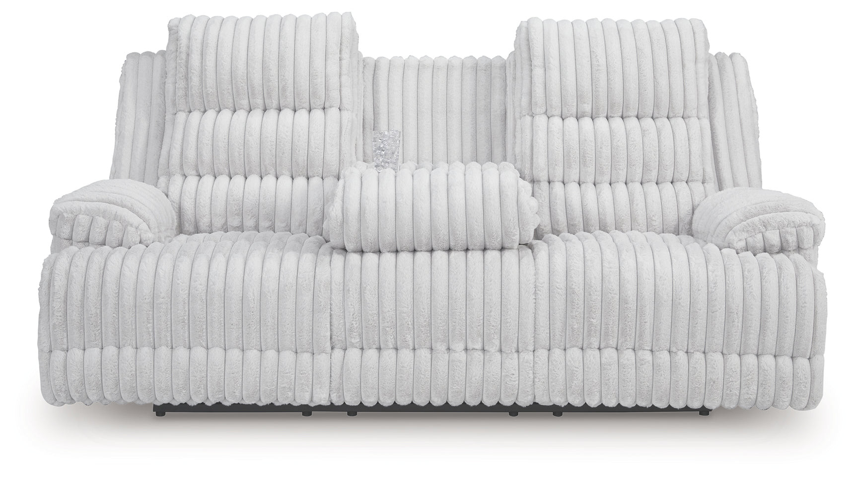 Technique Alloy Power Reclining Sofa with Drop Down Table - Ornate Home