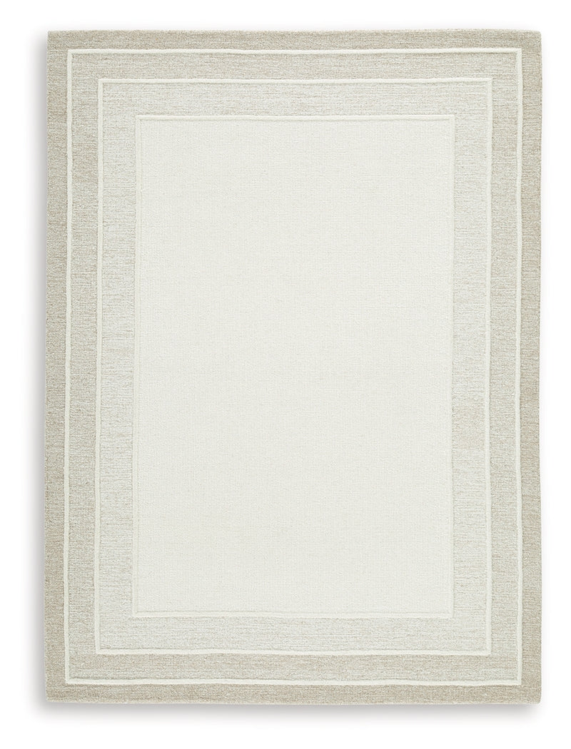 Teelgan Ivory/Tan Medium Rug - Ornate Home