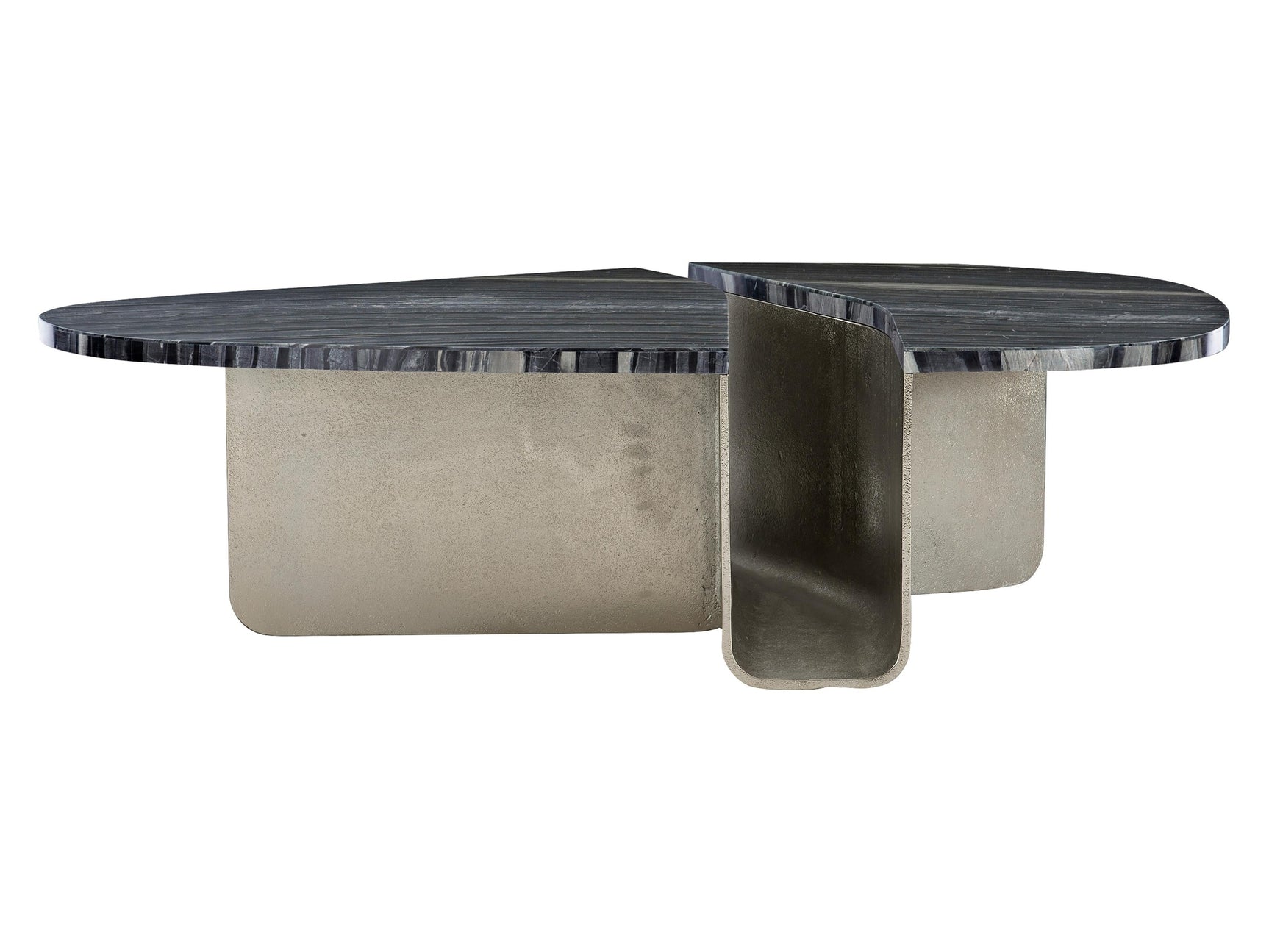 Tegan Black Forest/Shiny Nickel Cocktail Table - Ornate Home