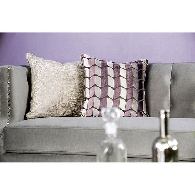 Tegan Gray/Purple Loveseat - Ornate Home