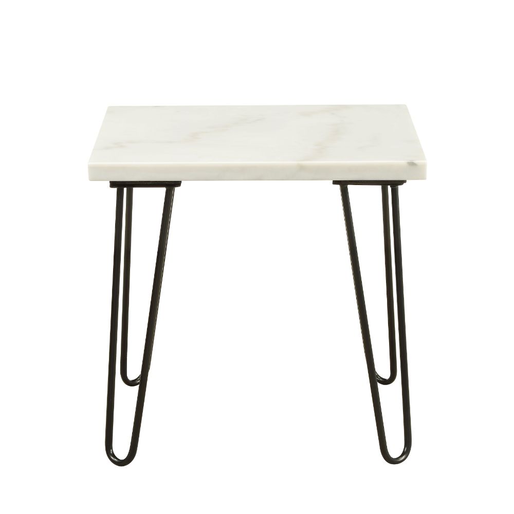 Telestis White End Table - Ornate Home