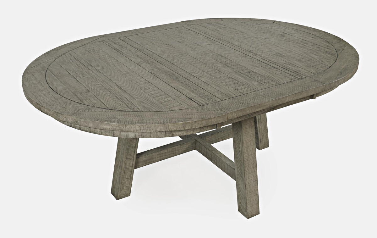 Telluride Driftwood Round Dining Table w/ 6 Uph Chairs - Ornate Home
