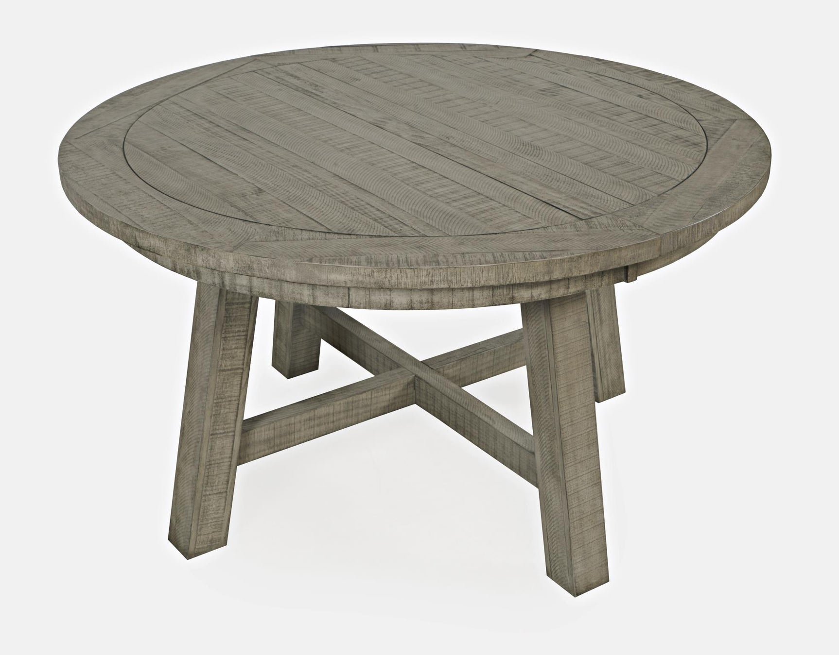 Telluride Driftwood Round Dining Table w/ 6 Uph Chairs - Ornate Home