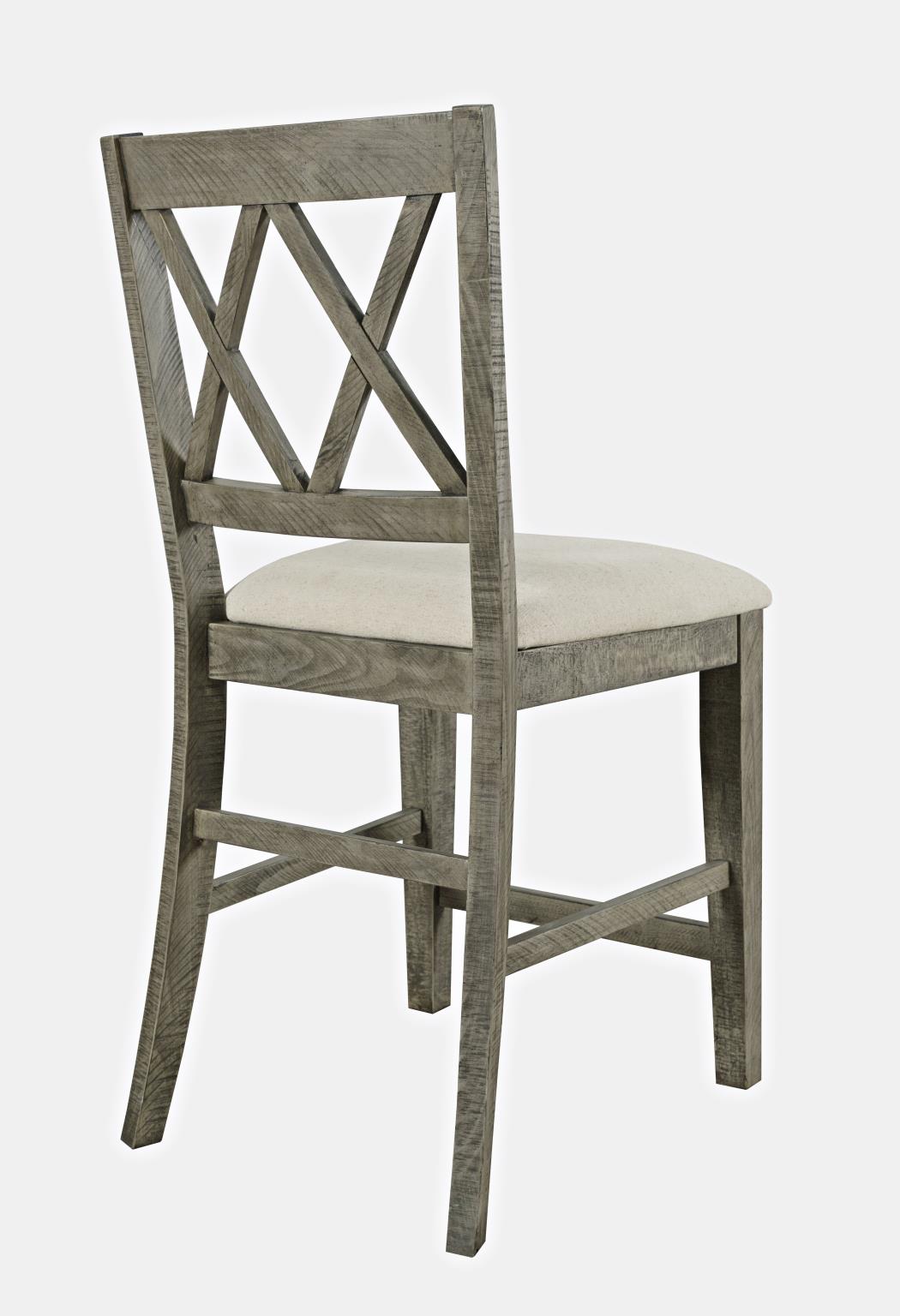 Telluride Driftwood Trestle Counter Dining Table w/ 4 Stools - Ornate Home