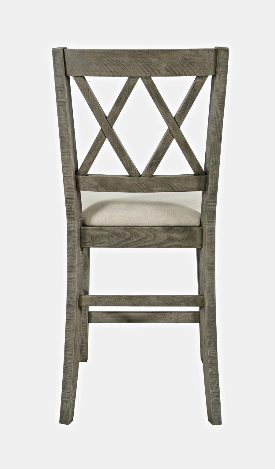 Telluride Driftwood Trestle Counter Dining Table w/ 4 Stools - Ornate Home