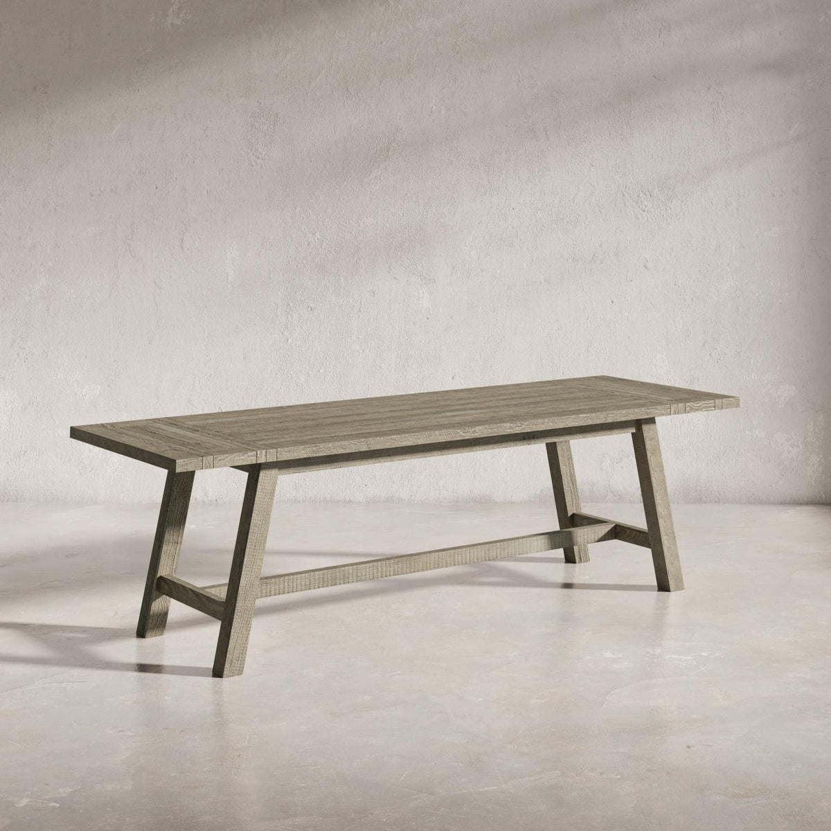 Telluride Driftwood Trestle Counter Dining Table w/ 4 Stools - Ornate Home