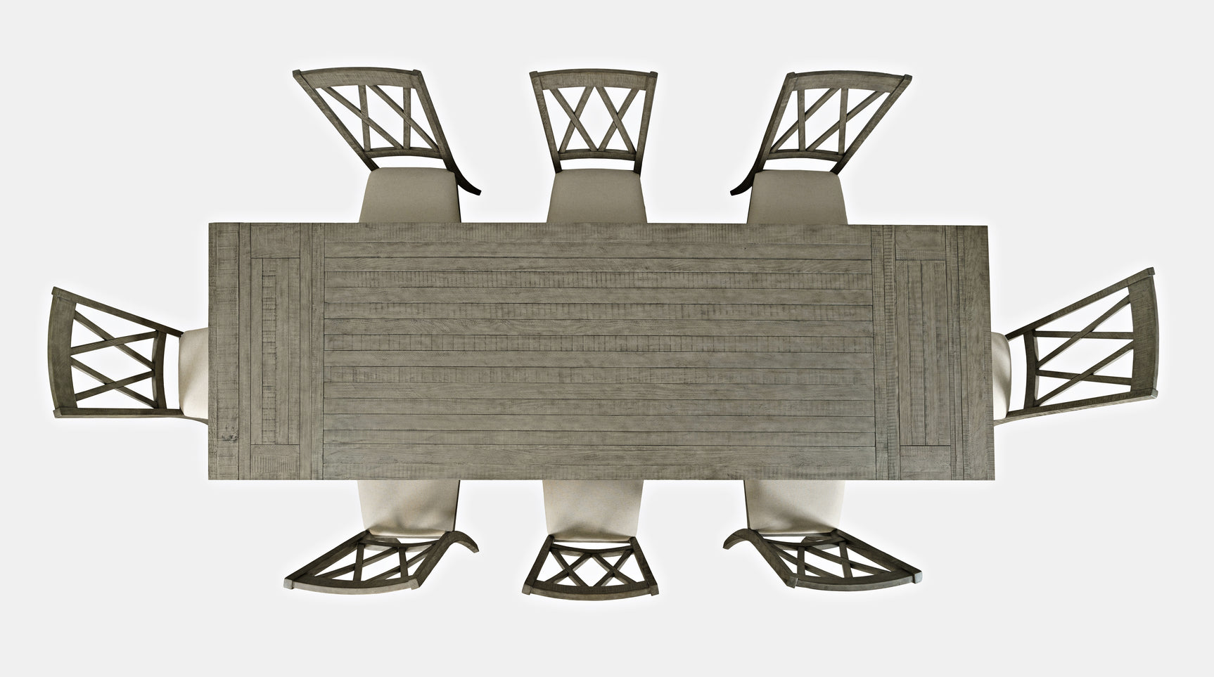 Telluride Driftwood Trestle Dining Table w/ 8 Chairs - Ornate Home