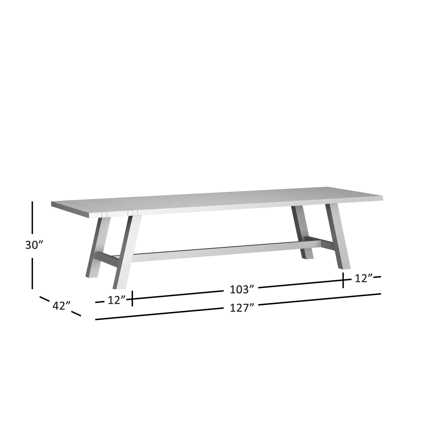 Telluride Driftwood Trestle Ext. Dining Table - Ornate Home