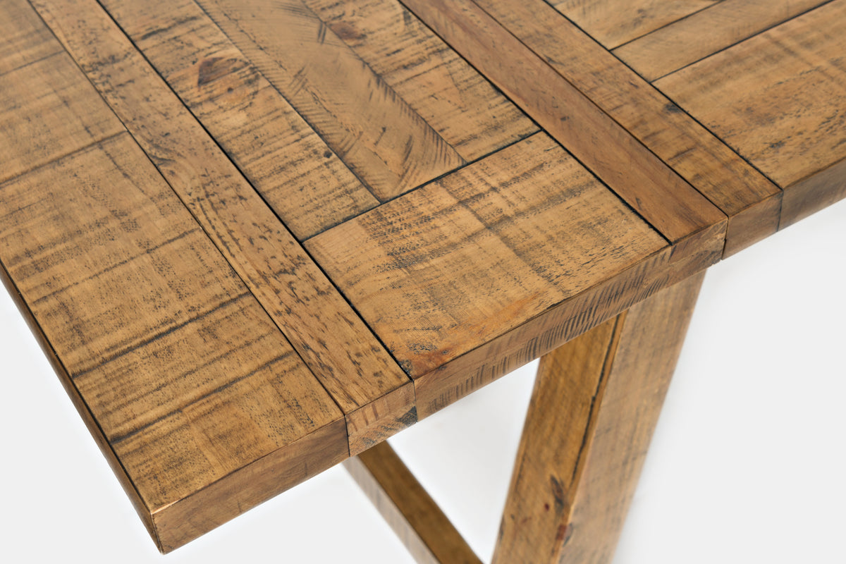 Telluride Gold Trestle Counter Dining Table w/ 6 Stools - Ornate Home