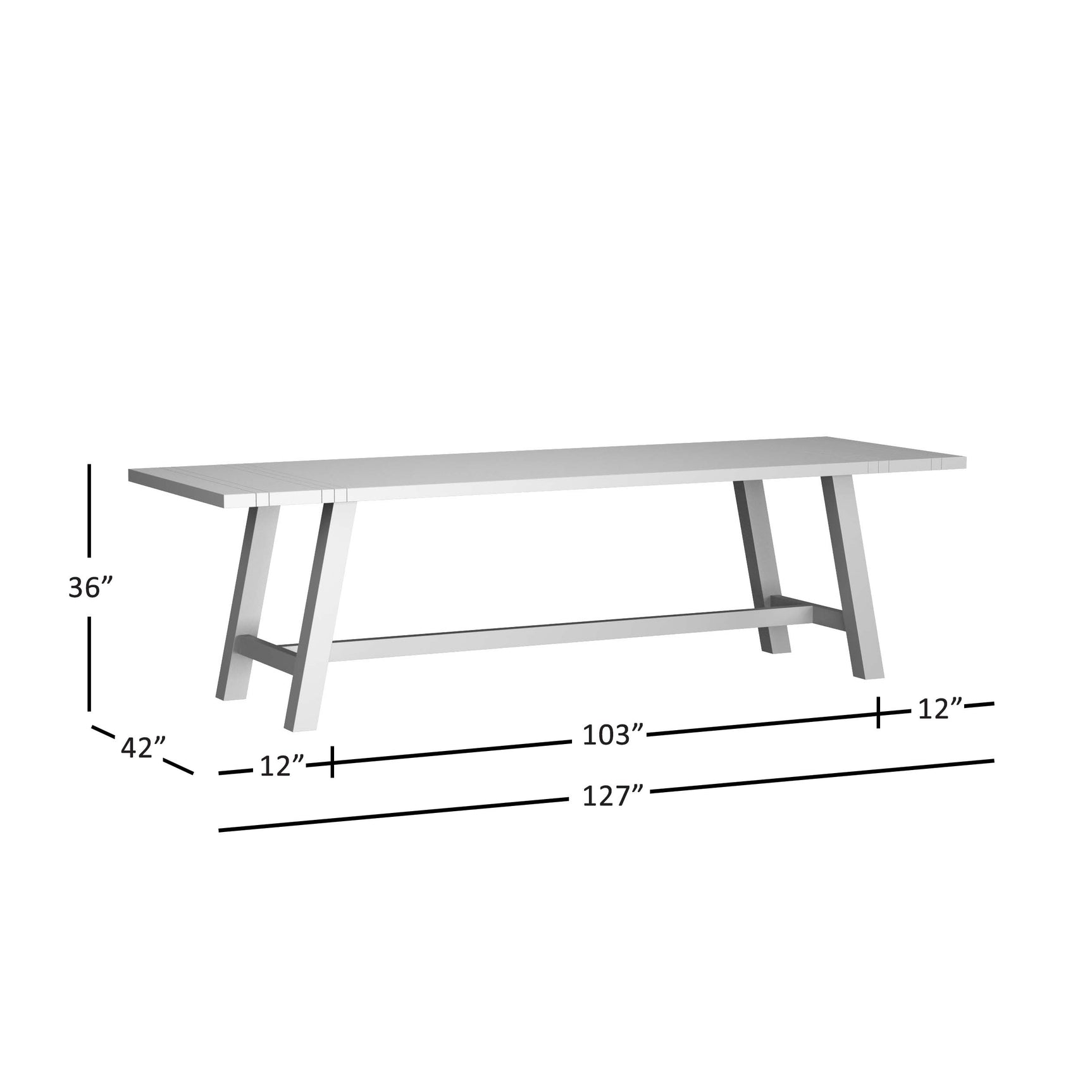 Telluride Gold Trestle Table - Ornate Home