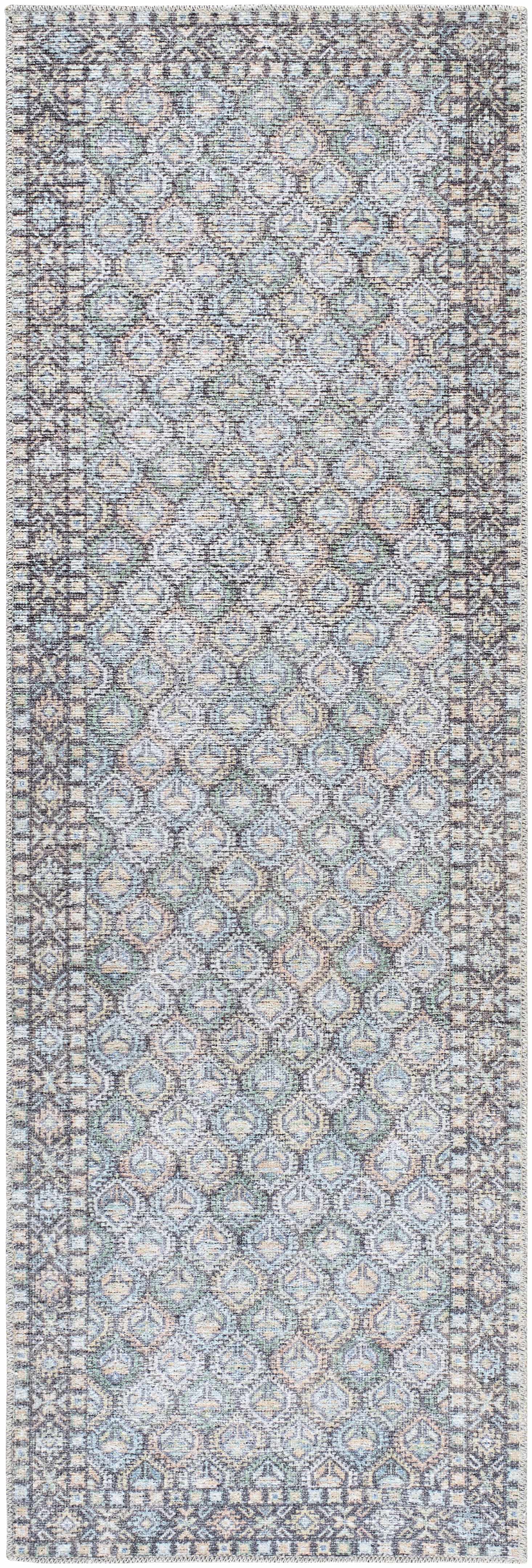 Telma Medium Green Washable Area Rug - Ornate Home