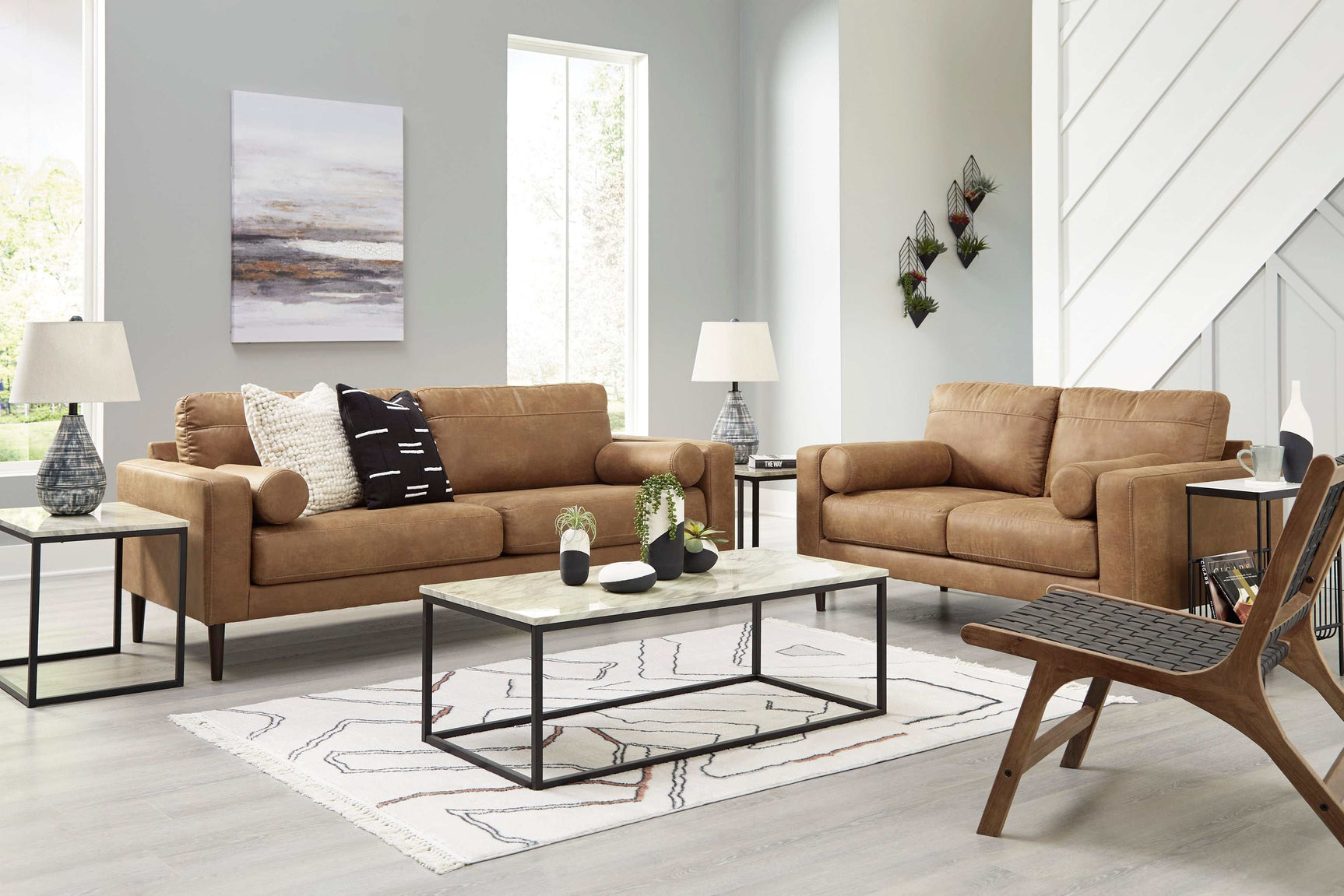 Telora Caramel Living Room Sets - Ornate Home