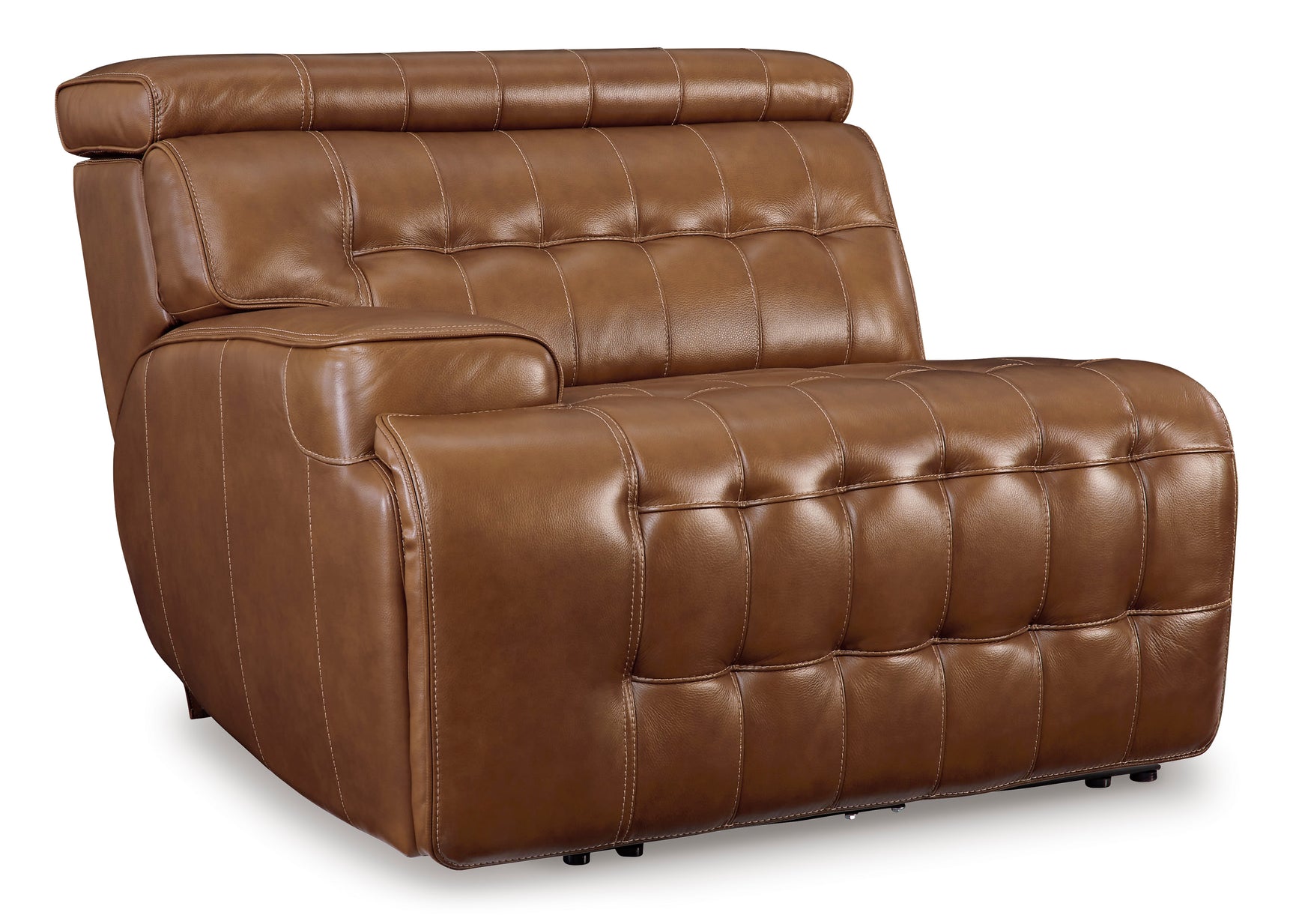 Temmpton Chocolate 3-Piece Power Reclining Sectional Loveseat with Console - Ornate Home