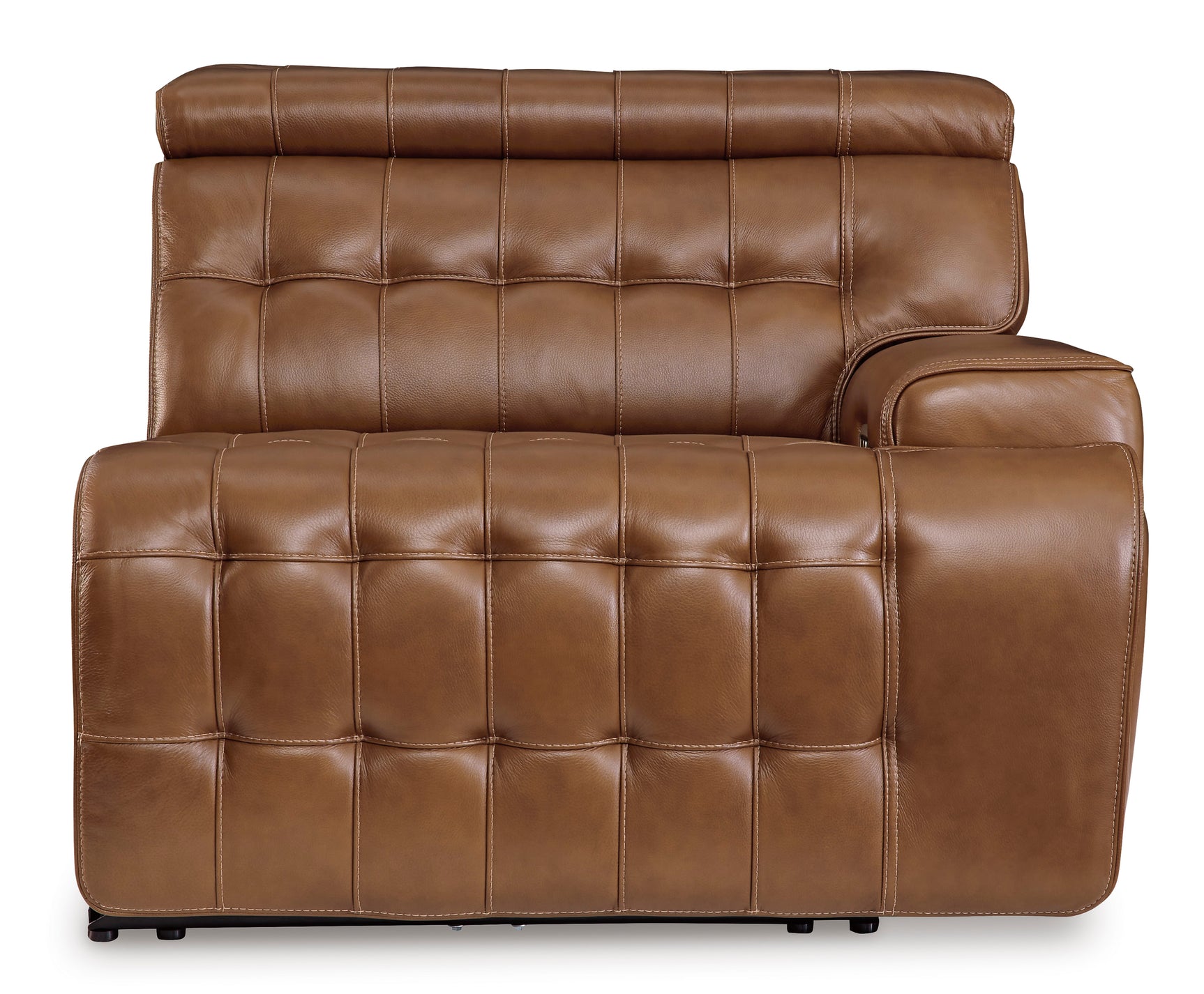Temmpton Chocolate 3-Piece Power Reclining Sectional Loveseat with Console - Ornate Home
