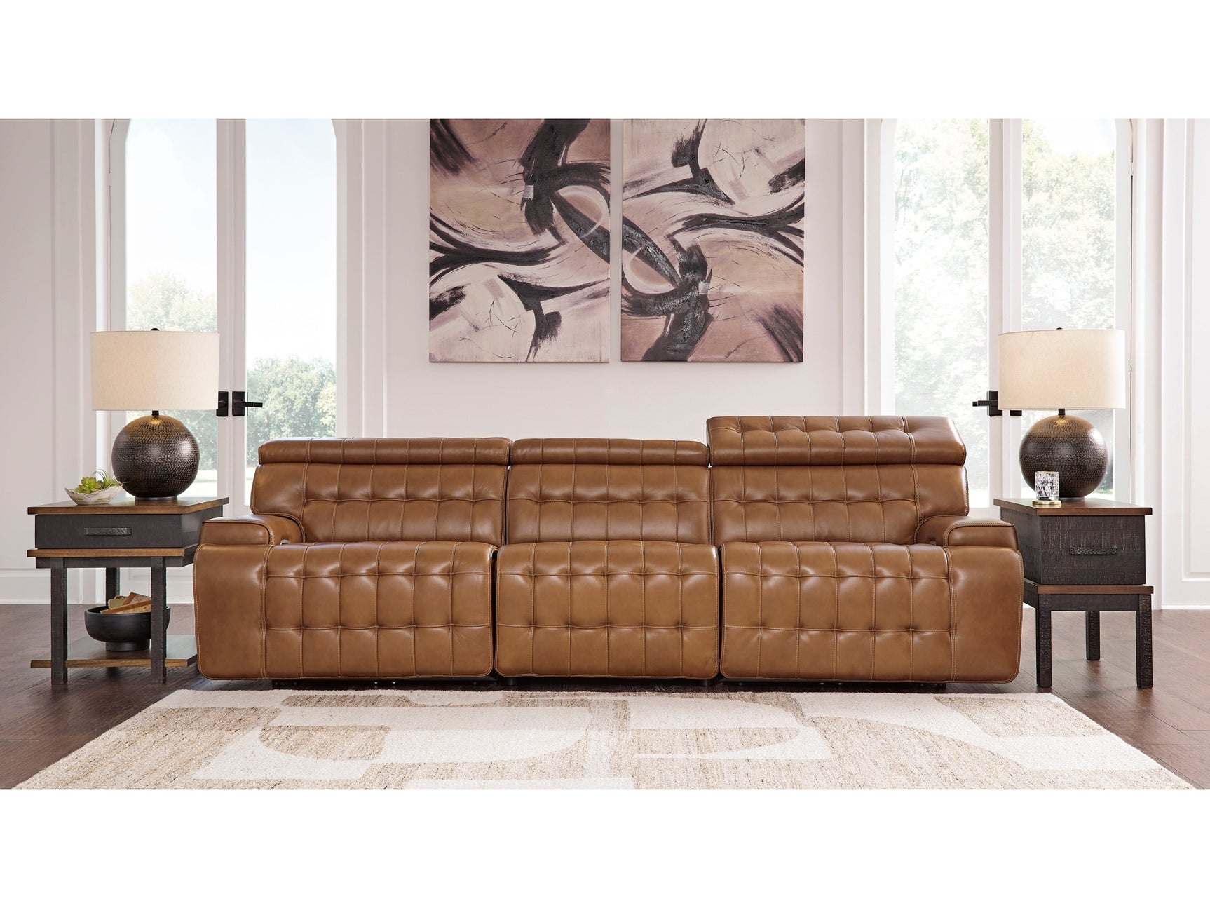 Temmpton Chocolate 3-Piece Power Reclining Sectional Sofa - Ornate Home