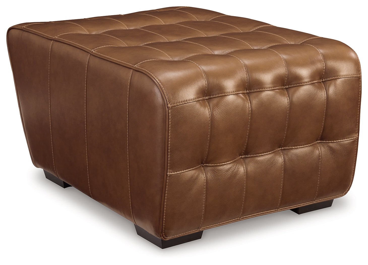 Temmpton Chocolate Oversized Accent Ottoman - Ornate Home